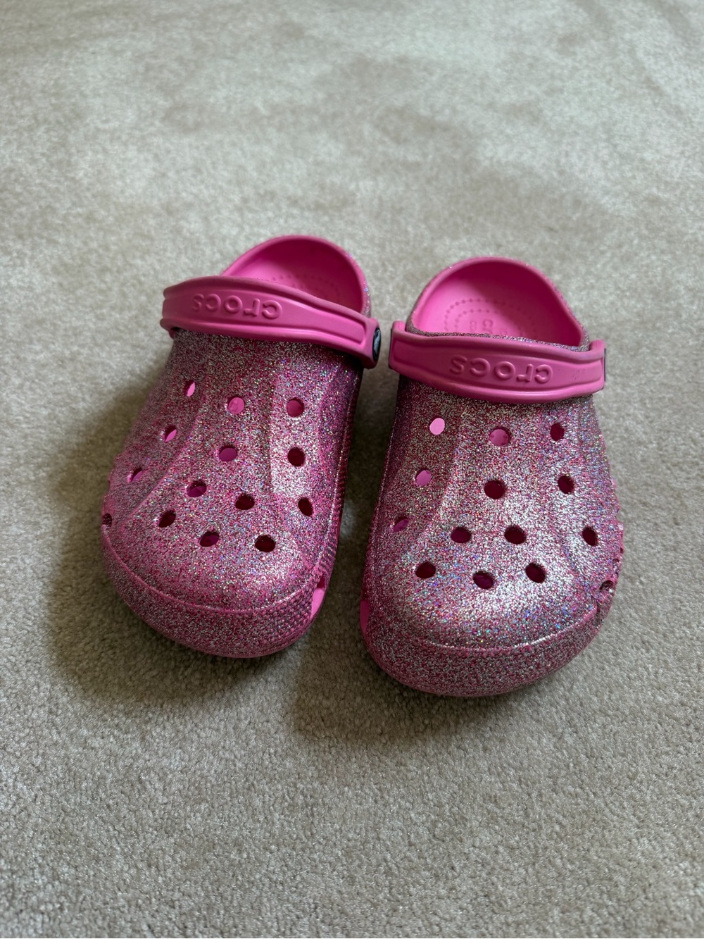 Crocs Kids' Pink Glitter Clogs